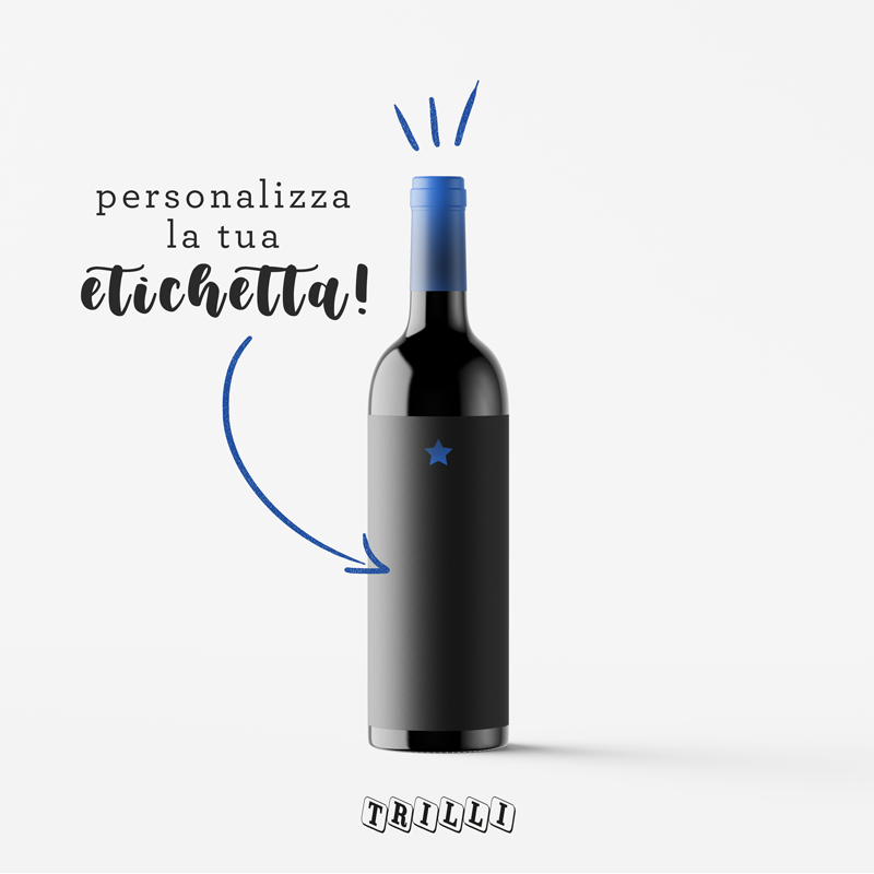 Bottiglia personalizzata per vino o birra, Trilli Shop
