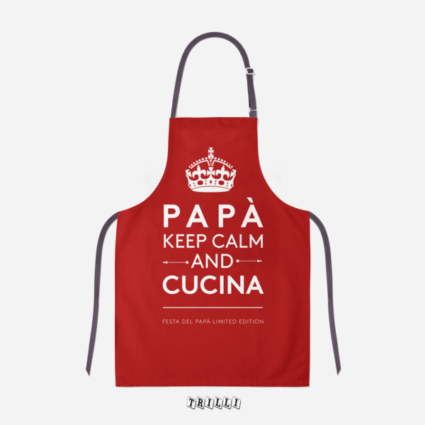 Grembiule per la festa del papà - Papà keep calm