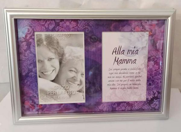 Cornice con Portafoto e Dedica Alla mia Mamma - immagine 2