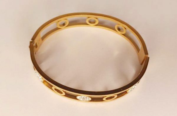Bracciale rigido con strass - immagine 3