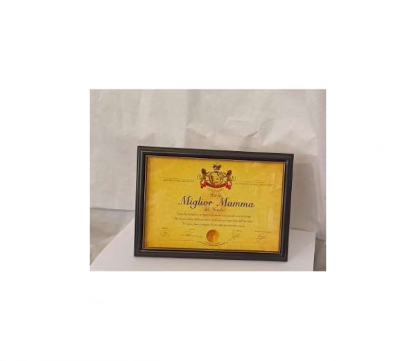Cornice con Diploma Per la Miglior mamma del Mondo! - immagine 4