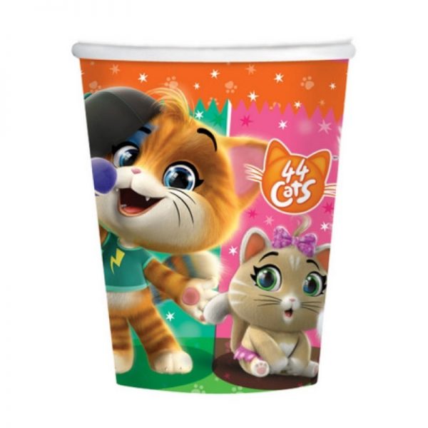 8 Bicchieri in Carta 44 Cats