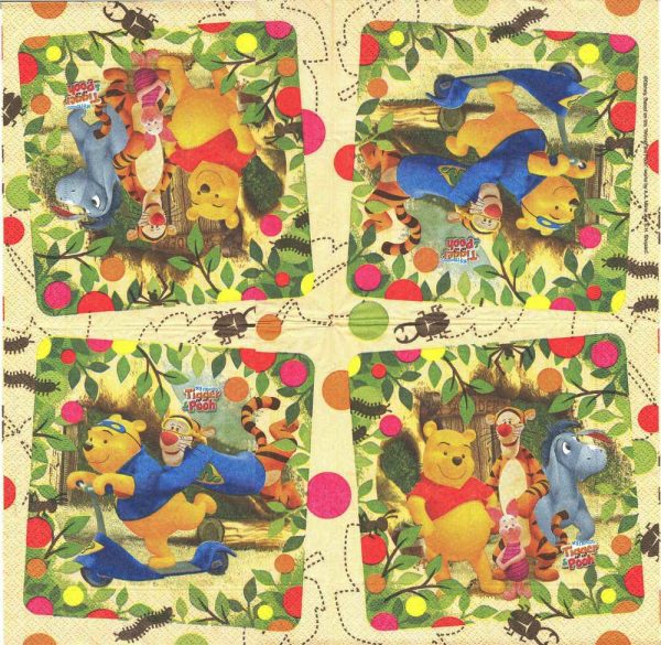 20pz Tovaglioli Winnie the Pooh 33x33cm