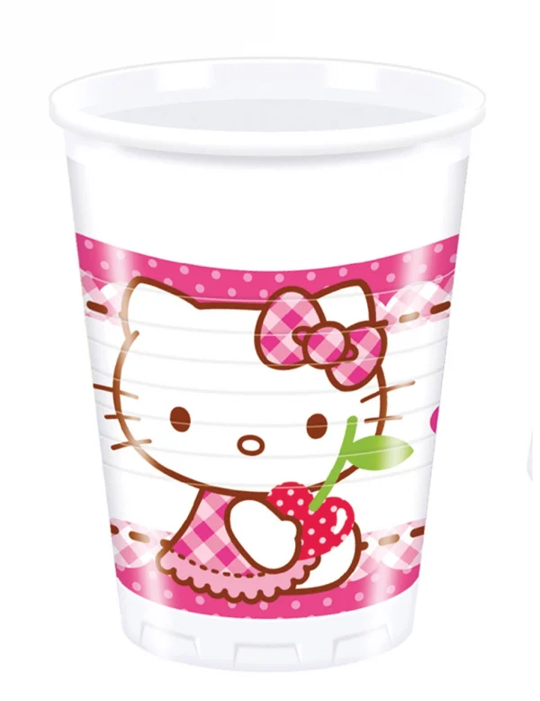 8 Bicchieri in Plastica Hello Kitty