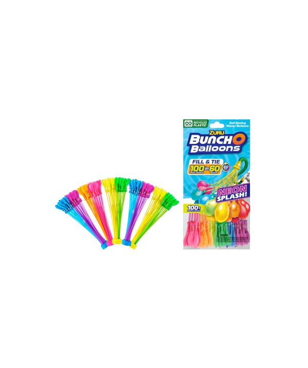 Bunch Balloons 100 gavettoni con colori Neon autosigillanti