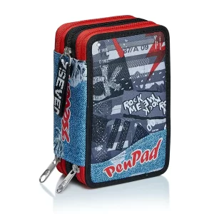 Seven Astuccio 3 Zip Pen Pad Urban Rock 301012018-899