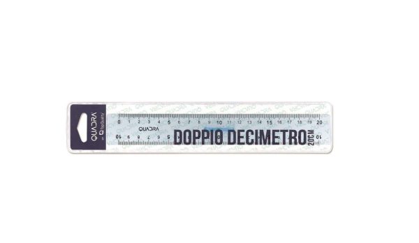 Quadra 10218 Doppio Decimetro 20cm Impugnatura Corta