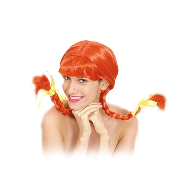 79446 Parrucca Donna con trecce Pel di carota Pippi Calzelunghe