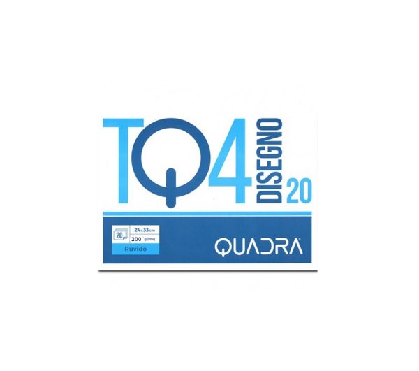 Quadra 4809 Album da Disegno TQ4 200g/mq RUVIDO 33x48cm Tipo F4 20 Fogli