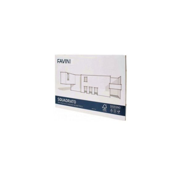 Favini Album da Disegno 220g/mq LISCIO SQUADRATO 33X48cm 20 Fogli