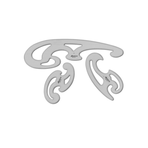 Architetto S/3 Set di 3 curvilinee rigidi per disegno tecnico