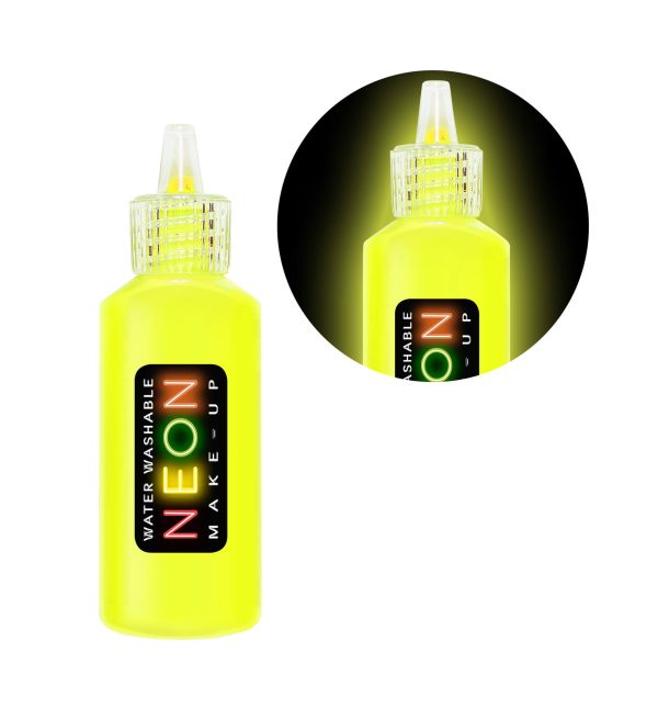 Make-up Giallo Fluorescente in Flacone Dispenser 18g Lavabile ad Acqua - immagine 2