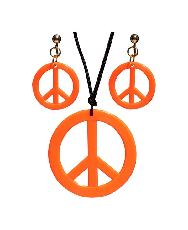 Widmann 5347H Set Collana e Orecchini Hippie Arancione