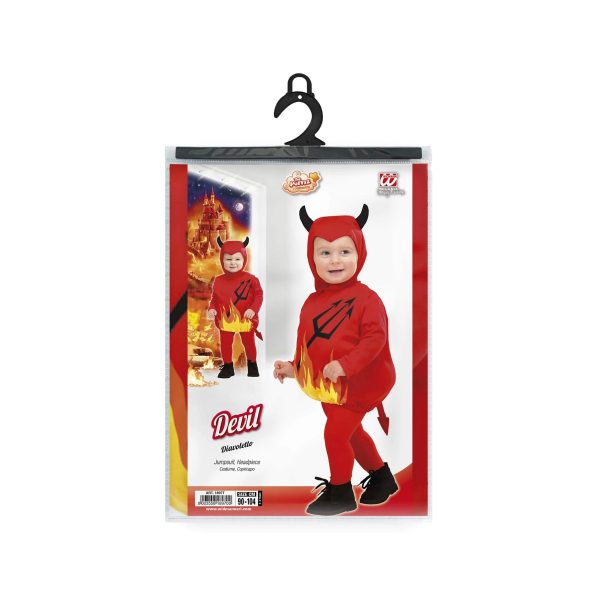 Costume Bambini Diavoletto Taglia 1-3 Anni 90-104cm - immagine 2