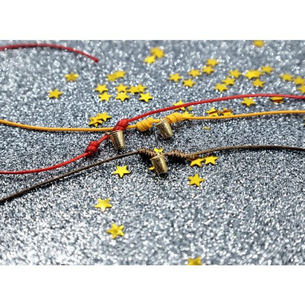Bracciale Portafortuna Il Filo magico Ditale 0.6cm - Dona € 1 Vitas Onlus - immagine 3