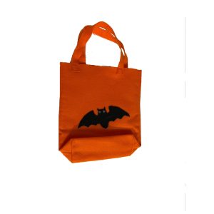 Borsa porta dolci Halloween in feltro 18x18cm Arancione