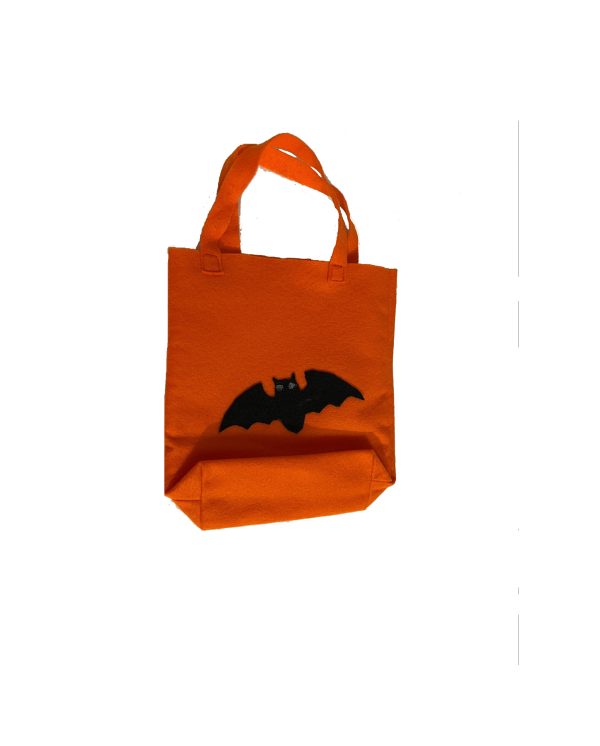 Borsa porta dolci Halloween in feltro 18x18cm Arancione