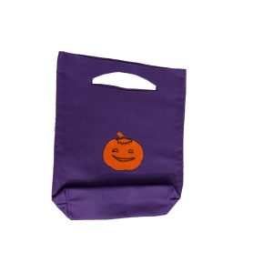 Borsa porta dolci Halloween in feltro 28x23cm Viola