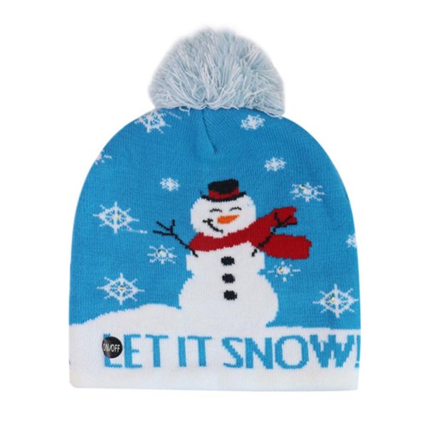 Cappello natalizio con luci LED Let it Snow