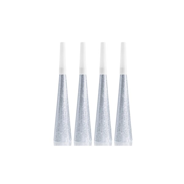 Trombetta 21cm Argento Olografico Silver 4pz