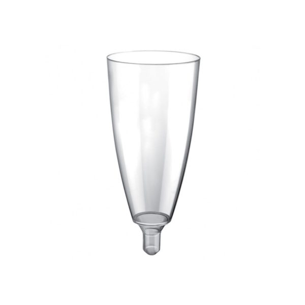Bicchiere Flute Componibile Confezione da 20pz Ricambi Calice Trasparente