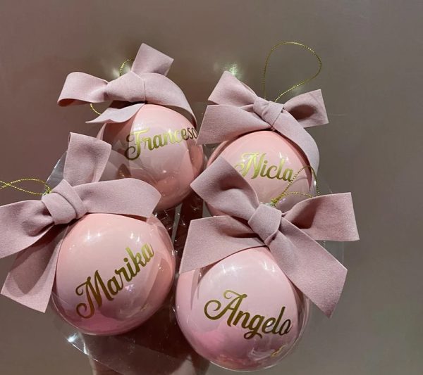 Pallina di Natale in plastica Personalizzata con scritta o foto 10cm - immagine 4