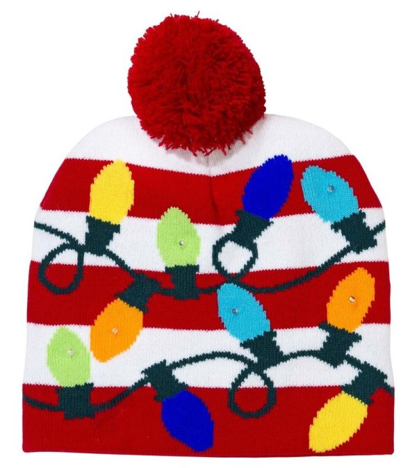 Cappello natalizio con luci LED