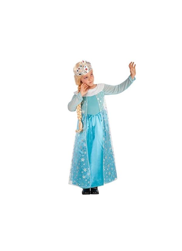 Costume Carnevale da Principessa Elsa Frozen Taglia 4-7 anni H. 126cm