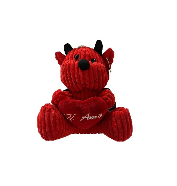 Peluche Diavoletto Milan con cuore Ti Amo