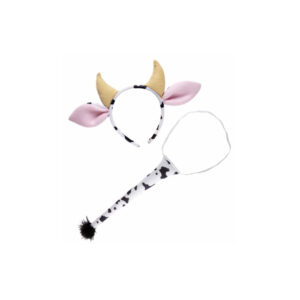 Set Mucca Cerchietto con corna e Coda Taglia Bambino