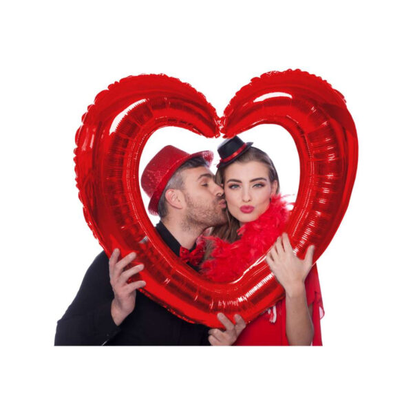 Palloncino San Valentino Cuore Rosso Stilizzato 80x70cm