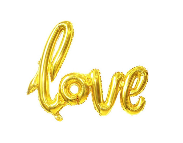 Palloncino San Valentino Scritta in foil Love 73x59cm color Oro - immagine 2