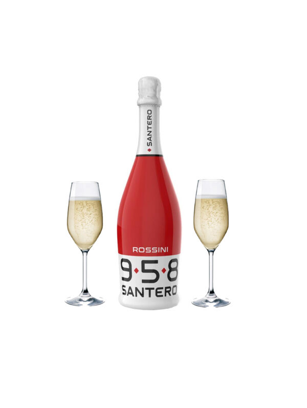 Santero 958 Rossini 75cl + 2 Flute Bormioli