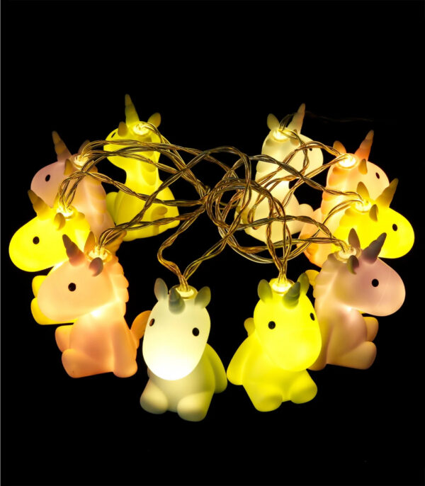 Filo di Luci LED con Unicorni 2mt - immagine 2