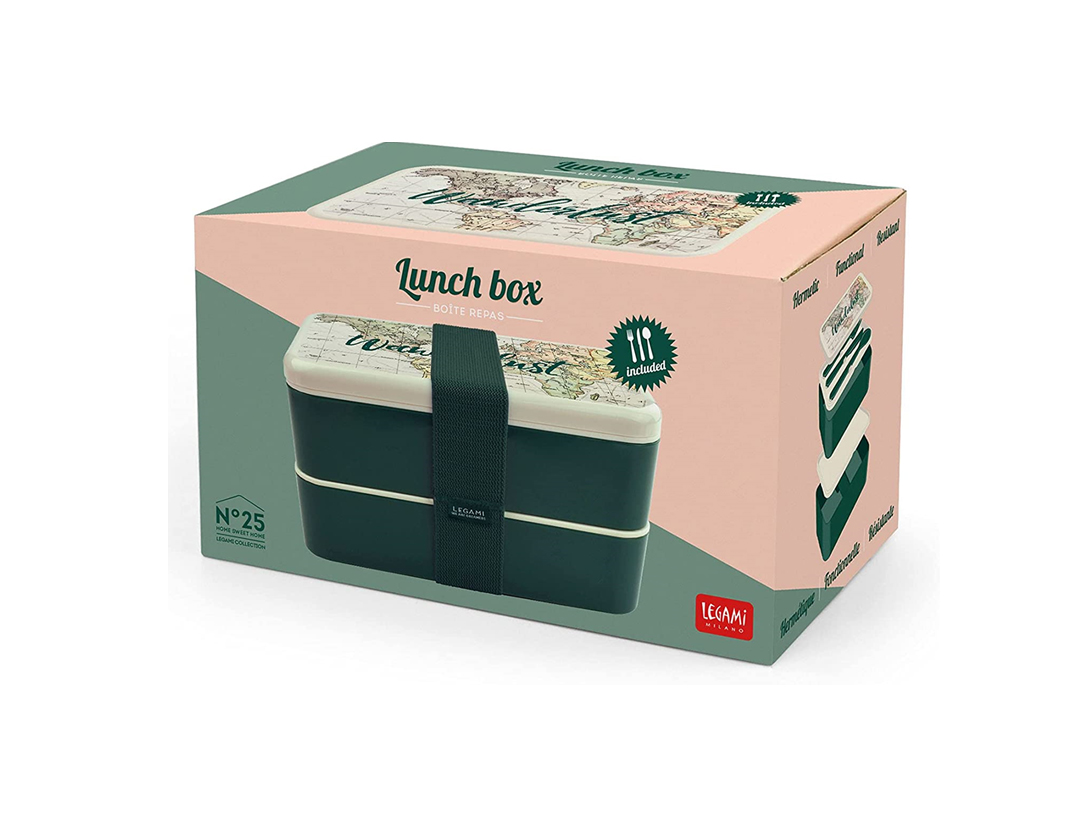 Legami Lunch Box Travel Contenitore porta pranzo con posate - Trilli Party