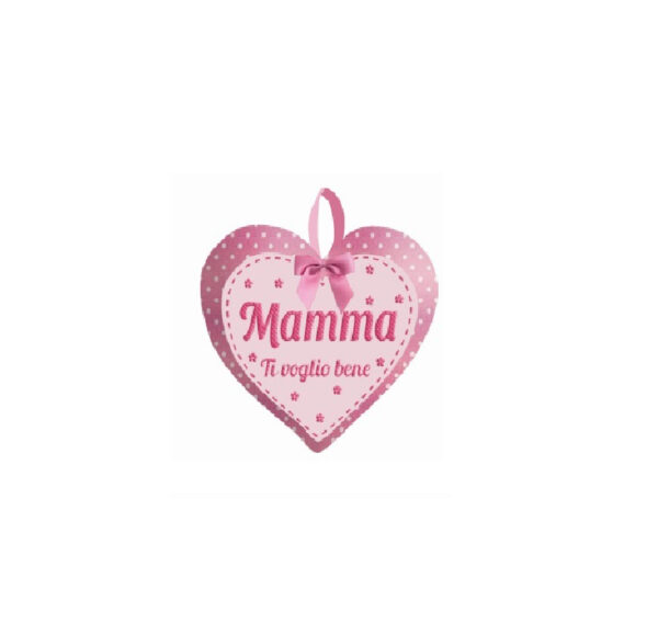 Cuscino Cuore Ricamato Dedica Festa Della Mamma