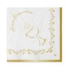 Prima Comunione Tovagliolo 33x33cm Oro Metal 20pz