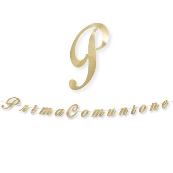 Prima Comunione Festone Oro Metal 3mt