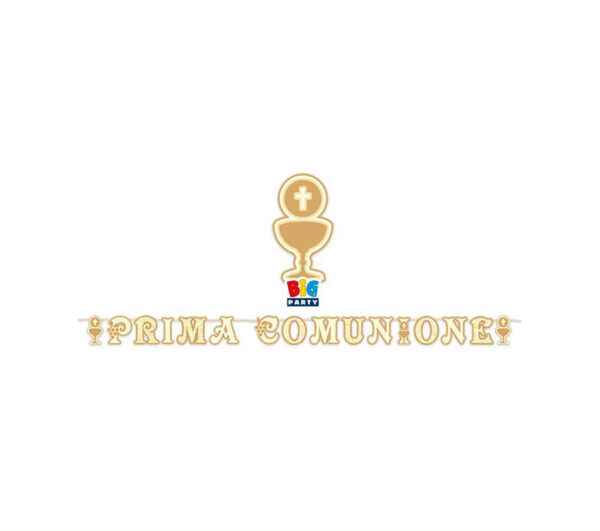 Prima Comunione Festone Maxi Oro e Beige 6mt