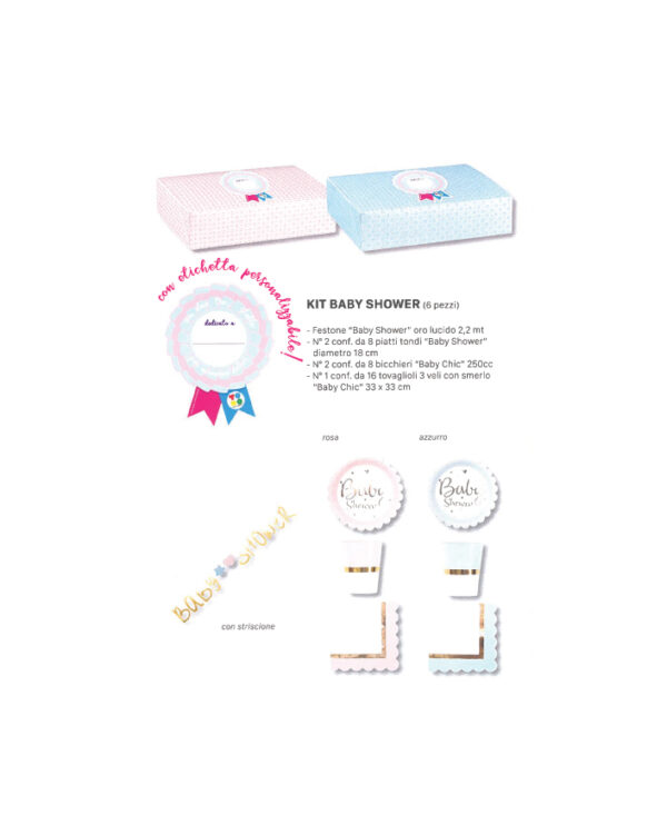Kit Baby Shower Girl con etichetta personalizzabile - immagine 6