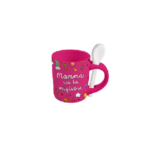 Tazzina caffè con cucchiaino Mamma sei la migliore