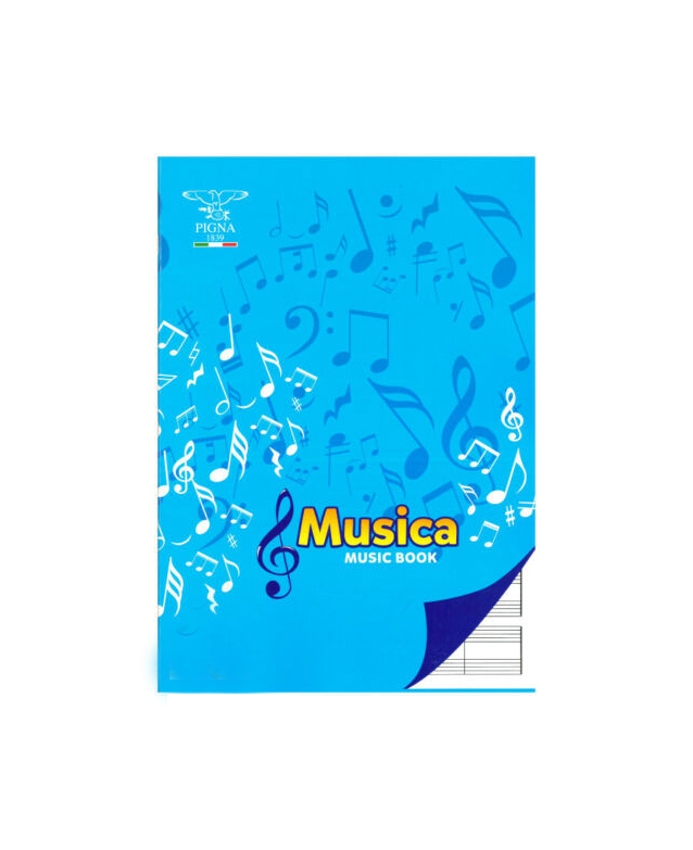 Pigna Quaderno Musica Pentagrammato A4 32 fogli Blu - Trilli Party