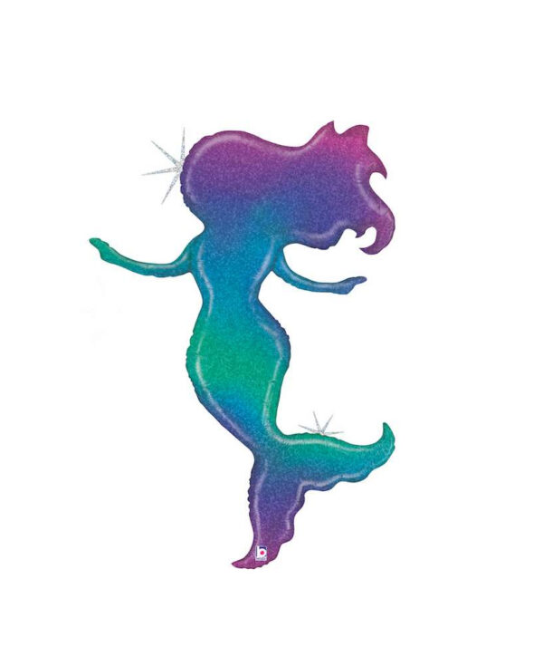Palloncino 52" 132cm Super Shape Sirena Glitter Mermaid