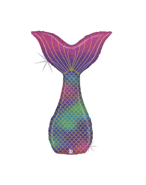 Palloncino 46" 117cm Super Shape Sirena Glitter Glitter Mermaid