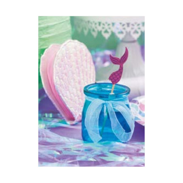 Picks Sirena Mermaid Party Glitterati 8pz - immagine 3