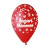 Palloncino 12" 30cm Auguri Mamma Rosso