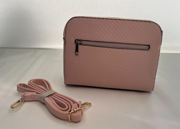 Borsa donna rosa antico con tracolla - immagine 4