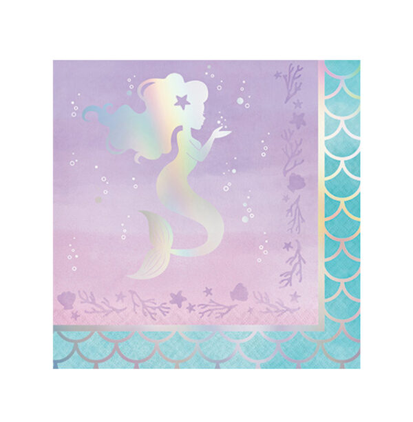Set Compleanno tema Sirena Mermaid Shine - immagine 2