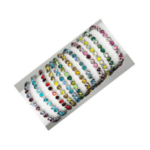 Bracciale in acciaio finitura silver con zirconi L. 19cm