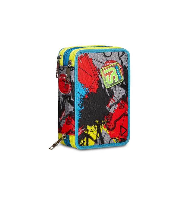 Sj Gang Astuccio 3 Zip Glitzled Boy 30C202309-208